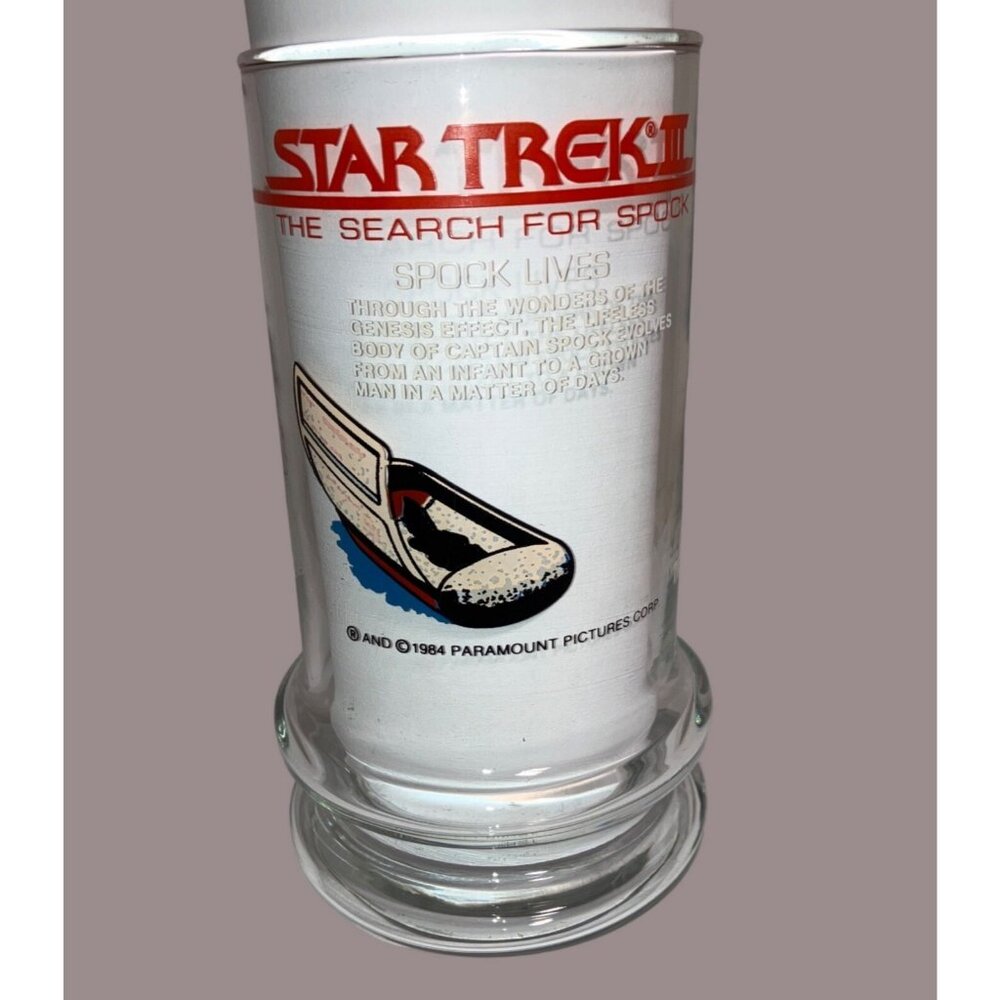 Star Trek III "Spock Lives" Collectors Glass 1984 Taco Bell